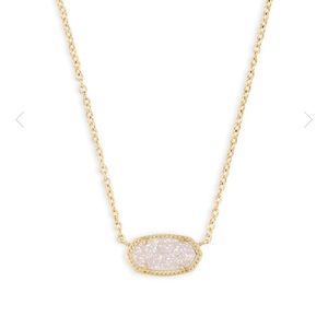 Elisa Gold Necklace In Iridescent Drusy